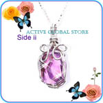 Sold Out Natural Ametrine Crystal Quartz Faceted Kindle Pendant & 16" L 925 Silver Sterling Necklace Gift - Spirit Healing & Match Fashion / Leisure Garments